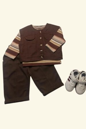 ست جلیقه بلوز شلوار نایت