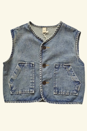 جلیقه جین دو جیب